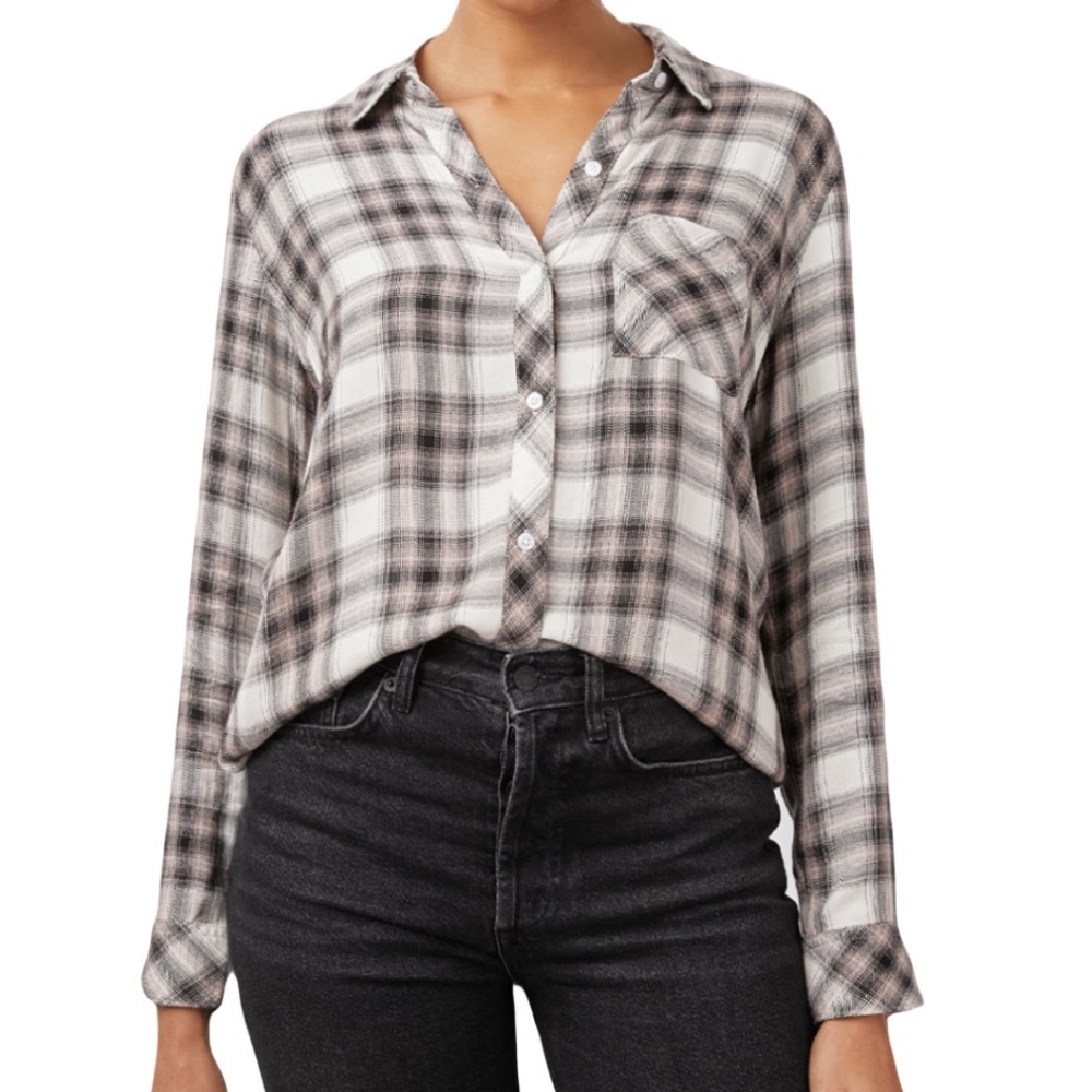 Rails Hunter Blush Long Sleeve Button Down Shirt
